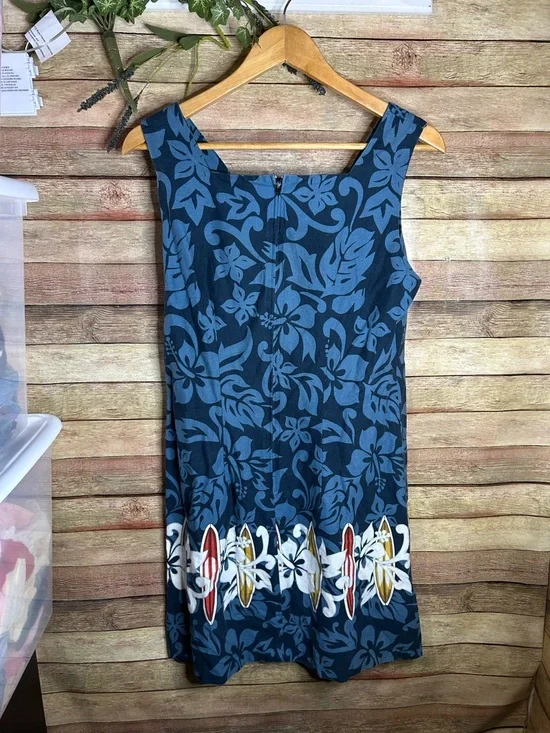 Shannon Marie Vintage Surfer Hawaiian Print Dress Women’s Size Large (12) - Picture 1 of 6